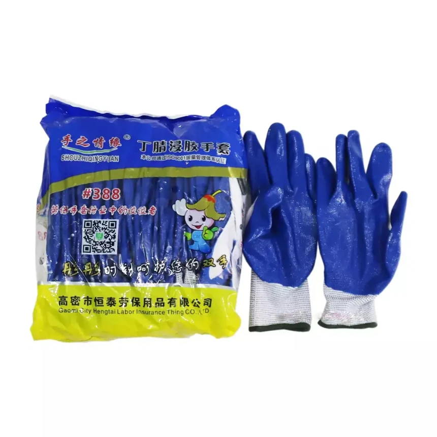 Bao tay phủ sơn xanh 3