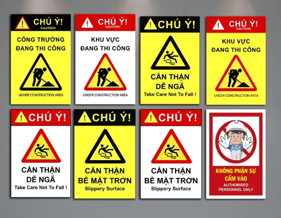 Biển báo công trường thi công 2