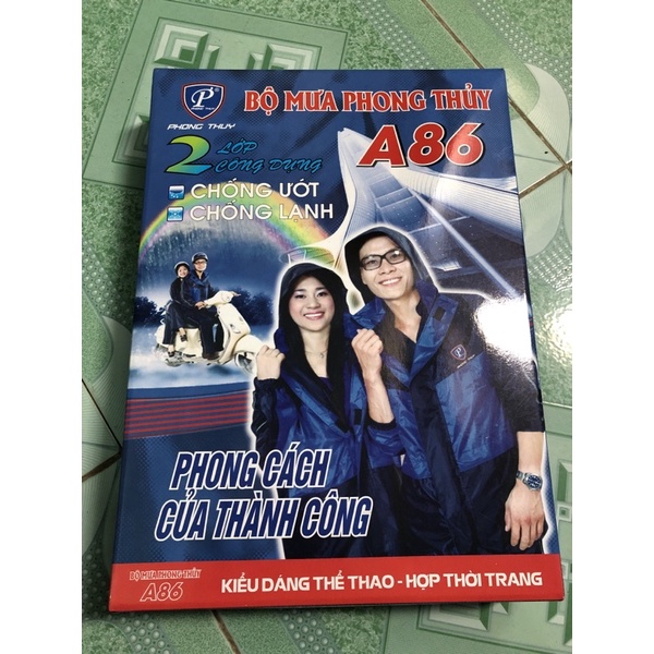 Bộ quần áo mưa 2 lớp Phong Thủy A86