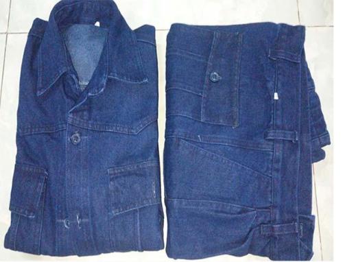 Quần áo bảo hộ lao động cho thợ hàn thợ điện vải jean bò L2 2