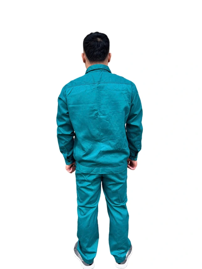 Áo bảo hộ lao động màu xanh két 2
