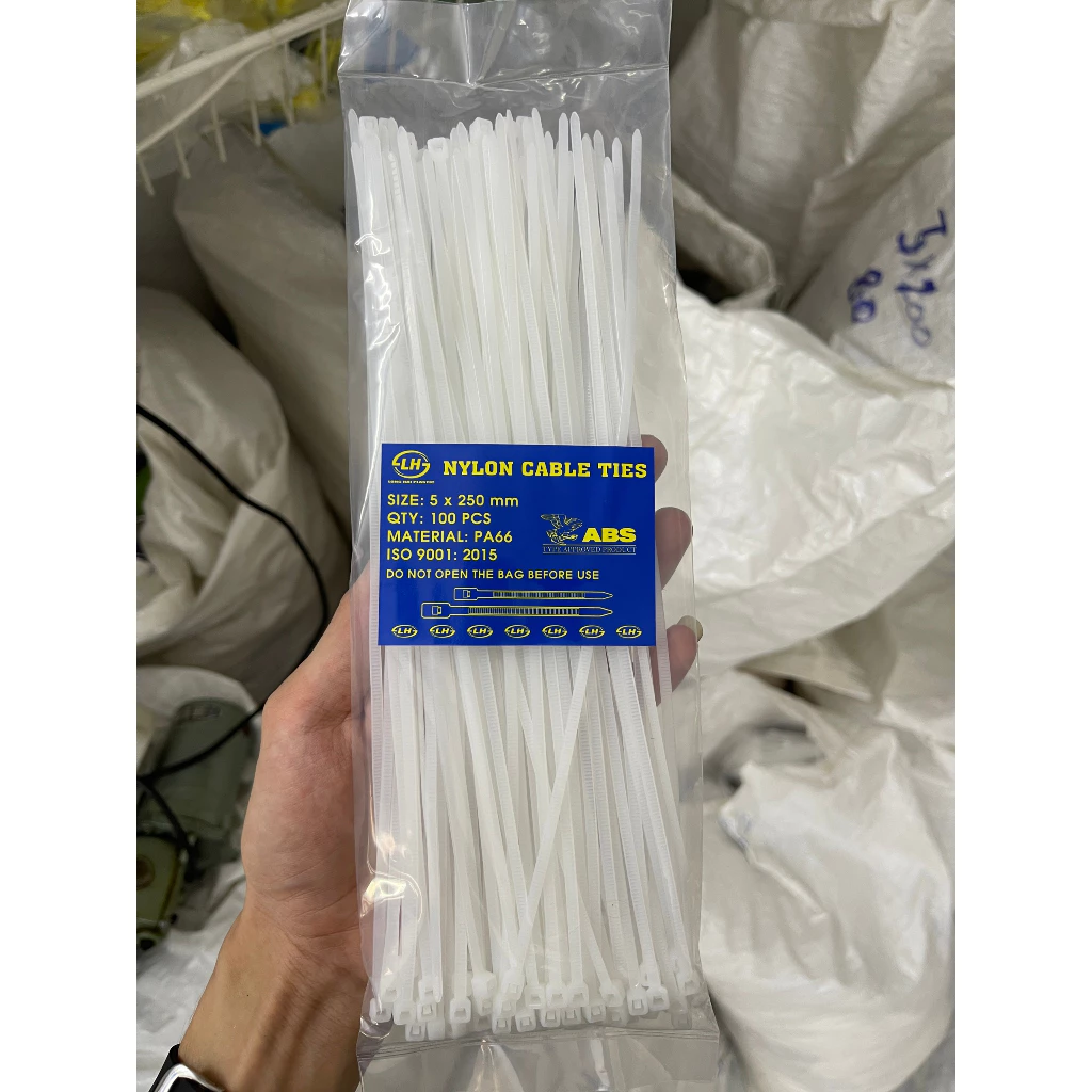 Dây Rút Nhựa 10cm, 20cm, 30cm Trắng & Đen - 100 Sợi / 1 Túi 2