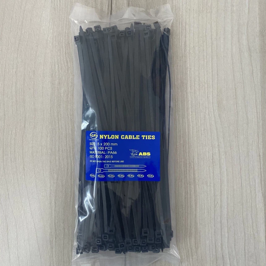 Dây Rút Nhựa 10cm, 20cm, 30cm Trắng & Đen - 100 Sợi / 1 Túi 6