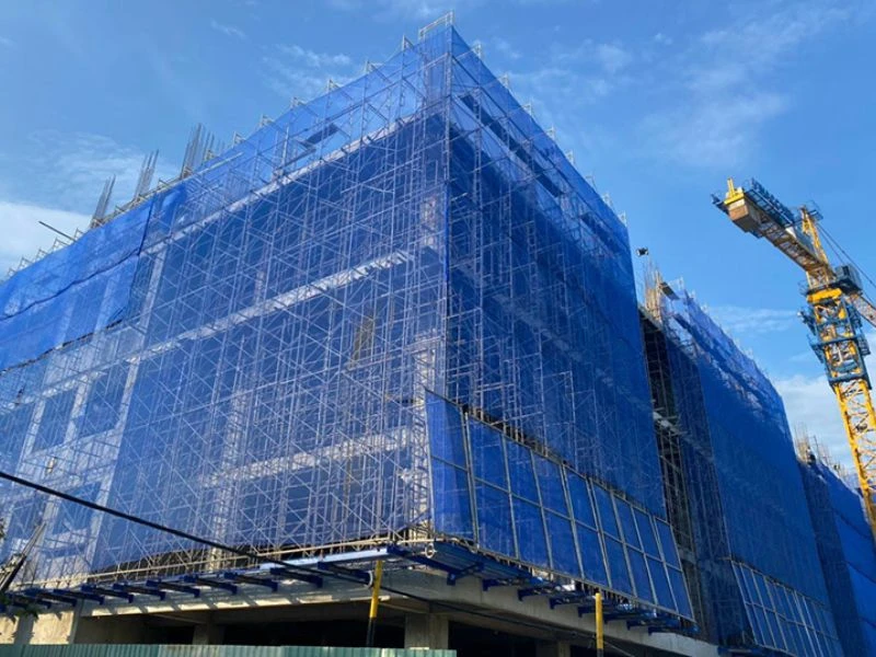 Lưới xanh bao che công trình 3