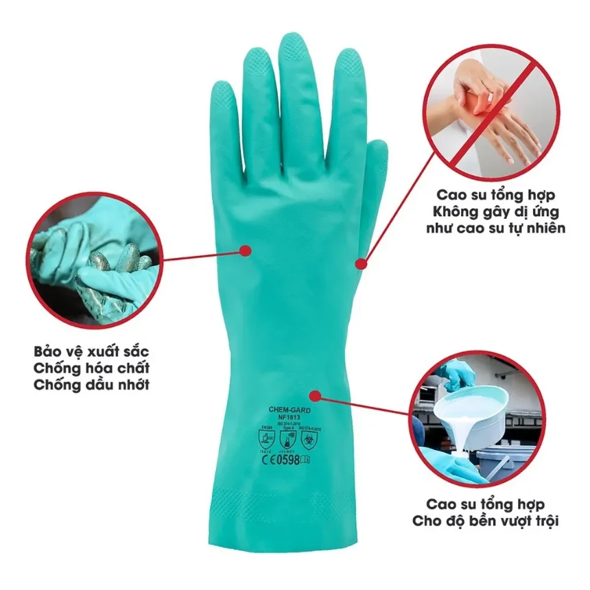 Găng tay chống hóa chất Nitrile 2