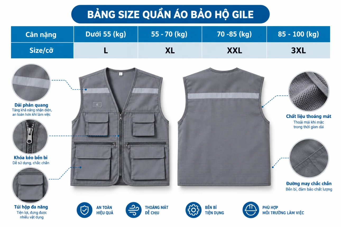 Áo phản quang ghi lê Hàn Quốc (nhiều màu) 4