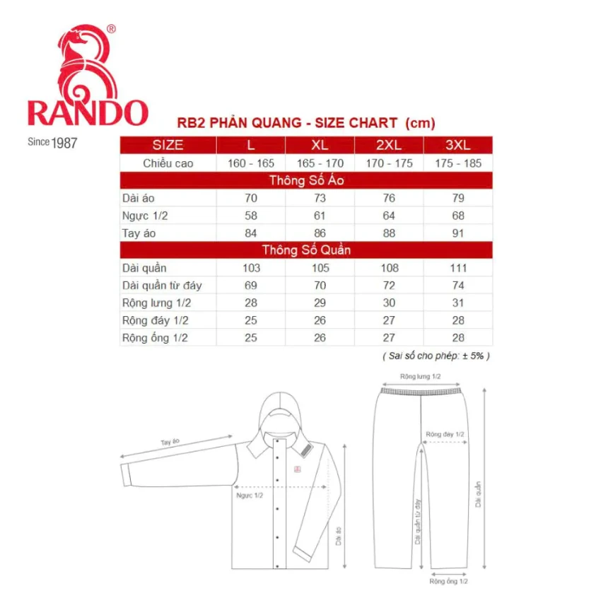 Đồ mưa Rando RB2 3